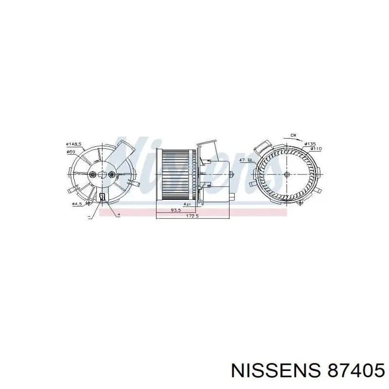 Вентилятор печки AB203000P Mahle Original