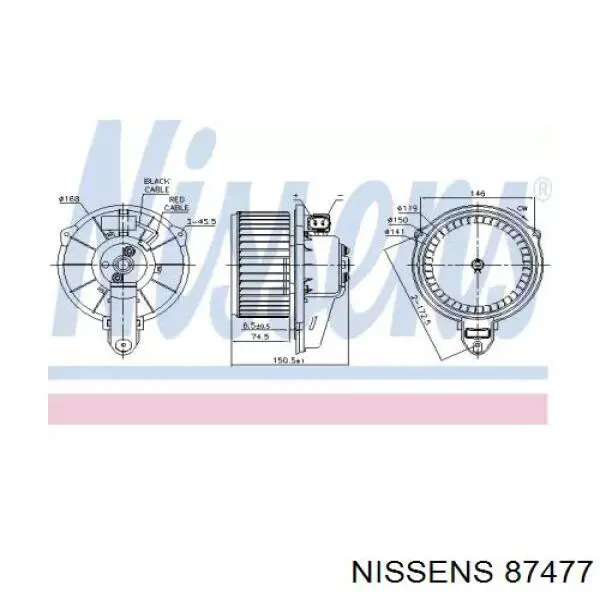87477 Nissens Электромотор печки