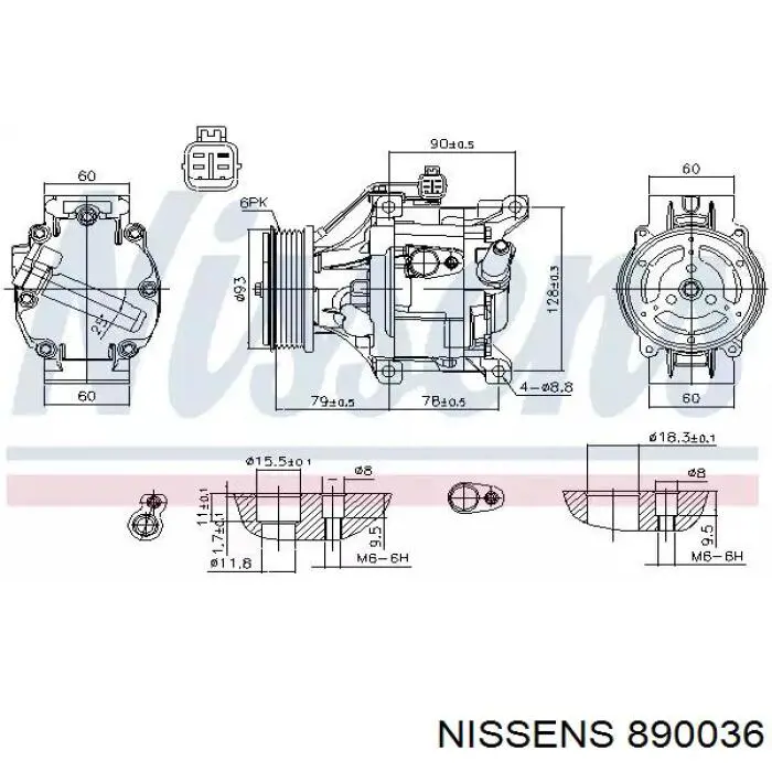 890036 Nissens compressor de aparelho de ar condicionado