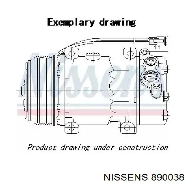 Компрессор кондиционера 890038 Nissens