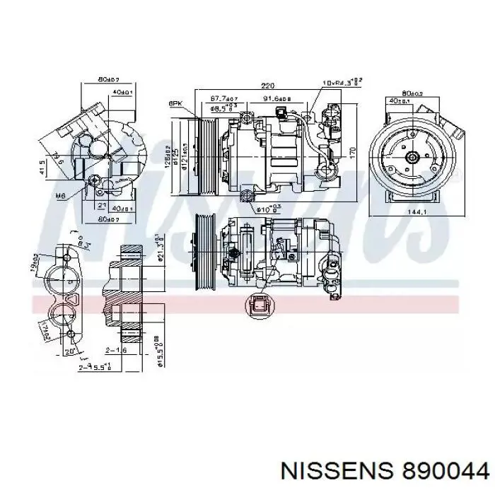 890044 Nissens компрессор кондиционера
