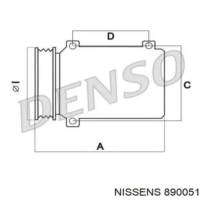 Компрессор кондиционера 890051 Nissens