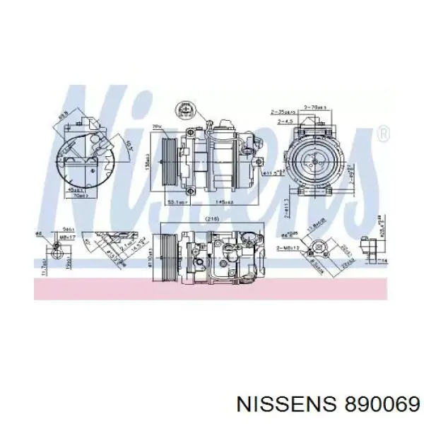 890069 Nissens compressor de aparelho de ar condicionado