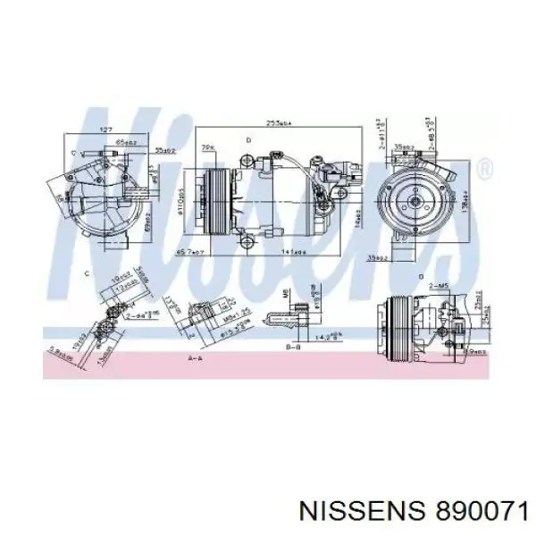 890071 Nissens compressor de aparelho de ar condicionado