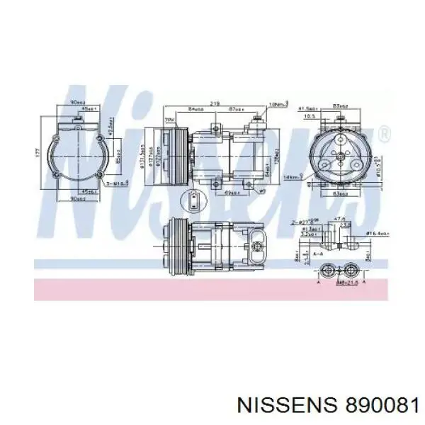 890081 Nissens компрессор кондиционера
