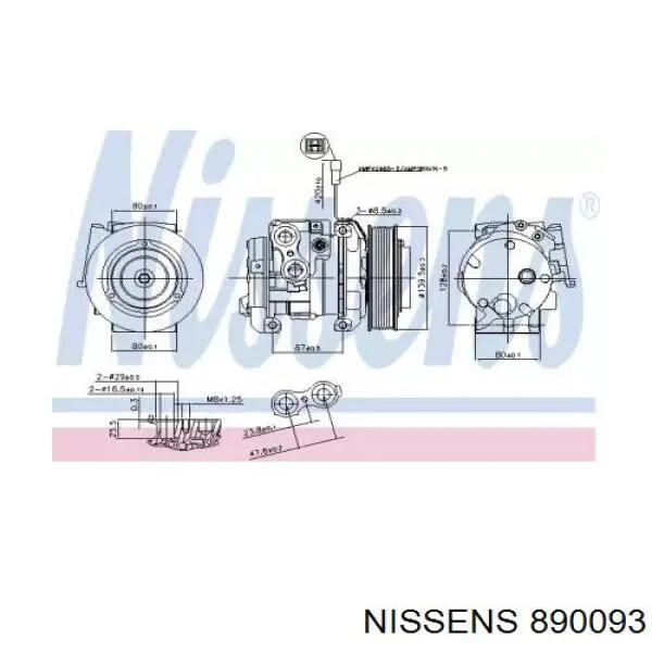 4371009180 Denso compressor de aparelho de ar condicionado