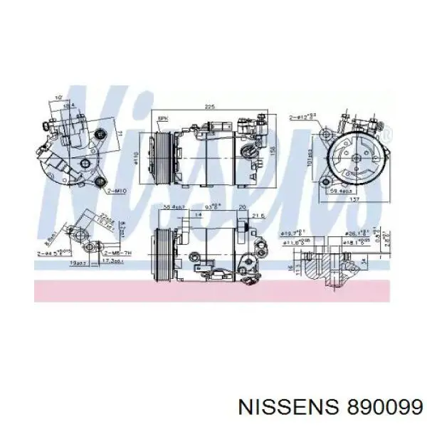 890099 Nissens compressor de aparelho de ar condicionado
