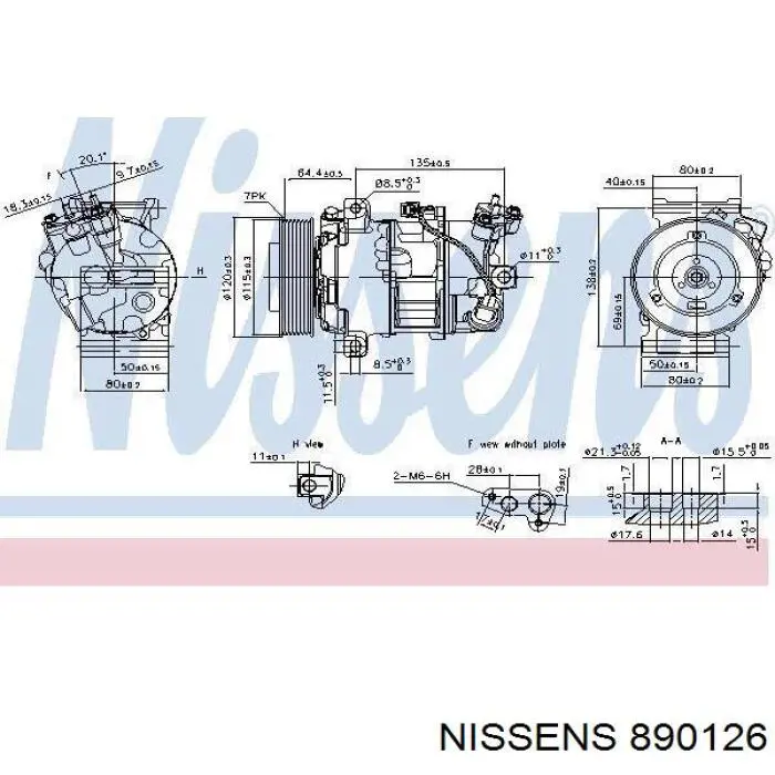 890126 Nissens компрессор кондиционера