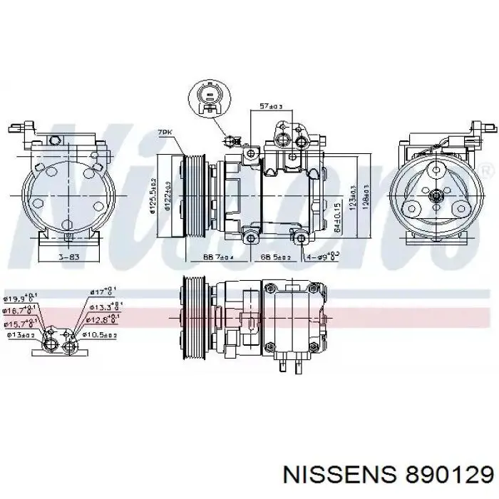 Компрессор кондиционера 890129 Nissens