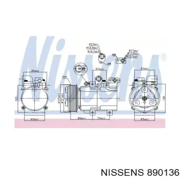 890136 Nissens компрессор кондиционера