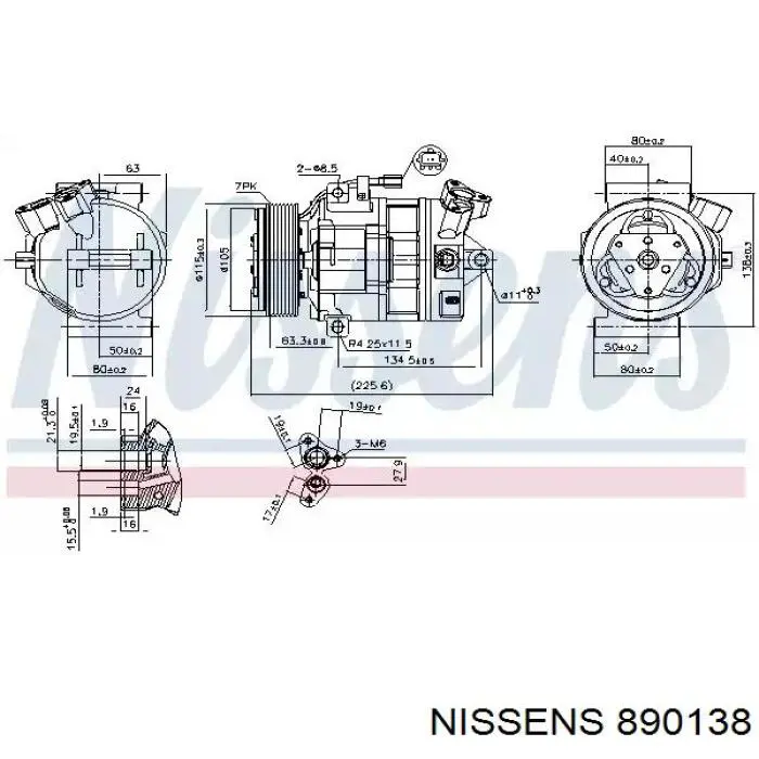 890138 Nissens compressor de aparelho de ar condicionado