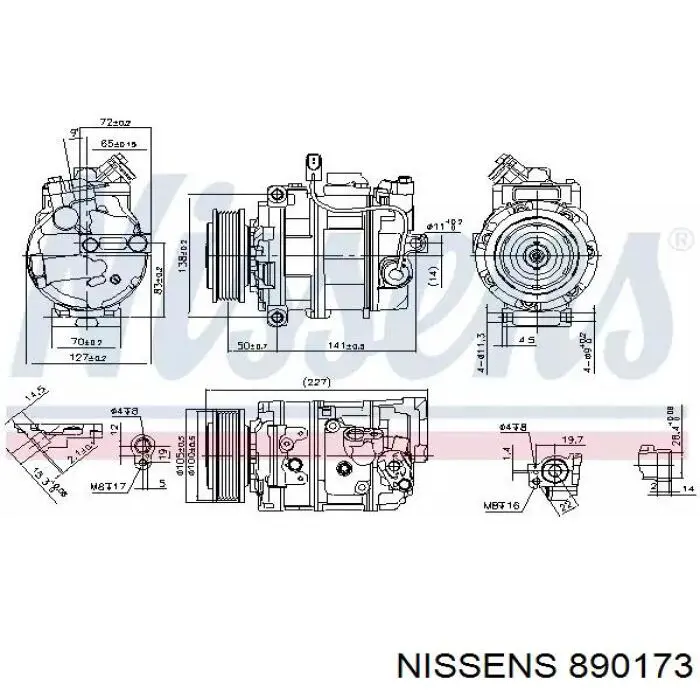 890173 Nissens компрессор кондиционера