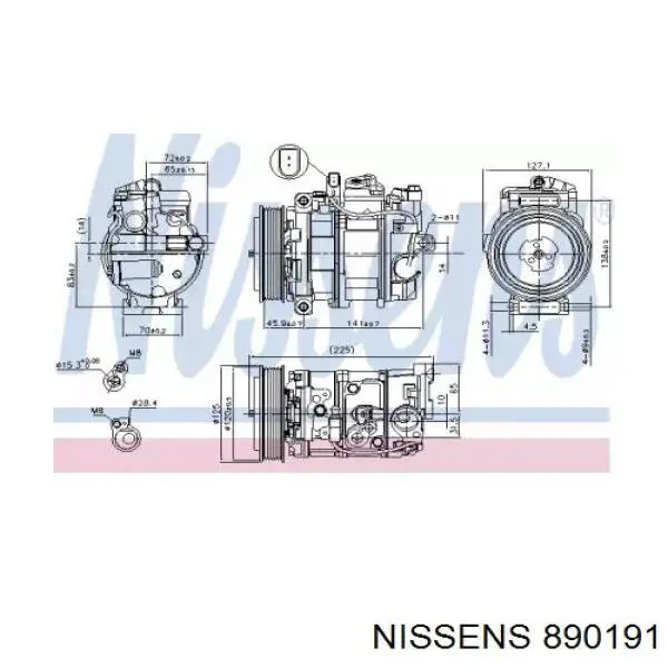 890191 Nissens compressor de aparelho de ar condicionado