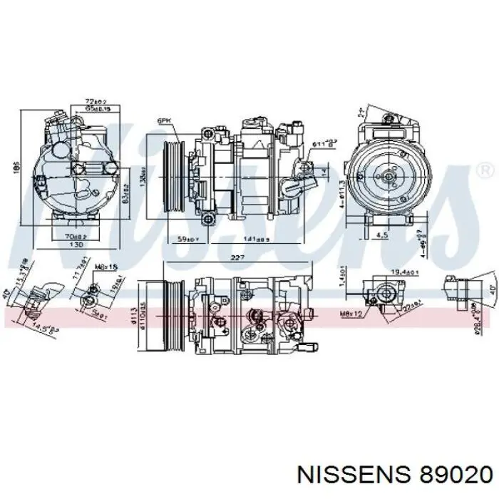 Насос кондиционера Nissens 89020
