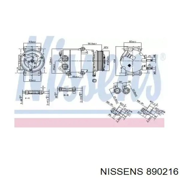 Компрессор системы кондиционирования Ford 1543949 цена, от 361.66 USD