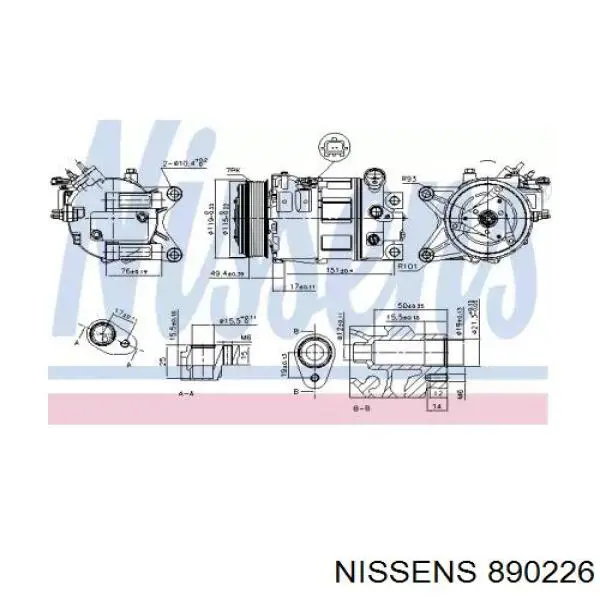 Компрессор кондиционера 890226 Nissens