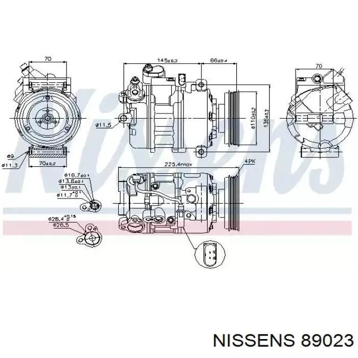 89023 Nissens компрессор кондиционера