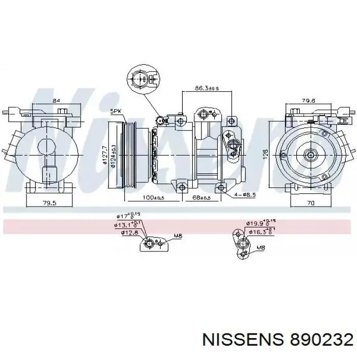 890232 Nissens компрессор кондиционера
