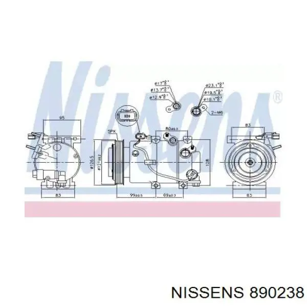 Компрессор кондиционера 890238 Nissens