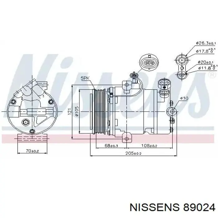89024 Nissens компрессор кондиционера