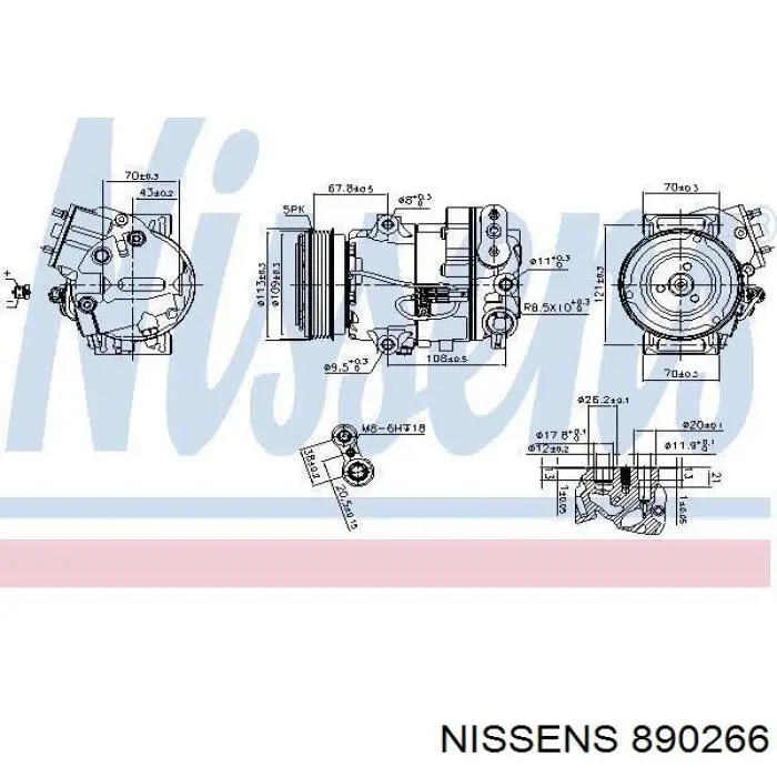 Компрессор кондиционера 95518880 Opel
