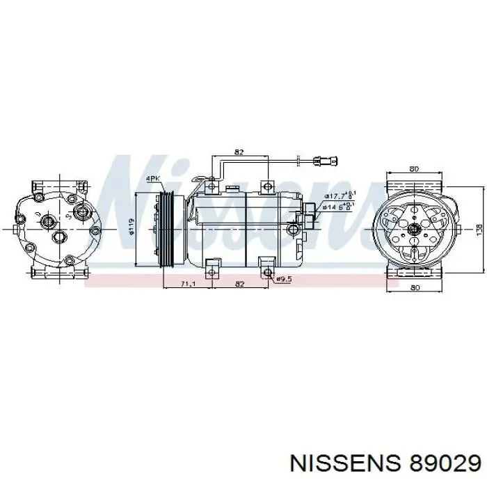 89029 Nissens компрессор кондиционера