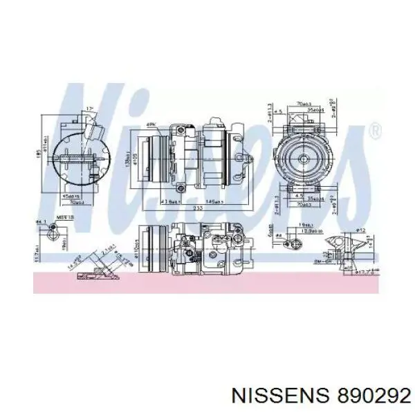 890292 Nissens compressor de aparelho de ar condicionado