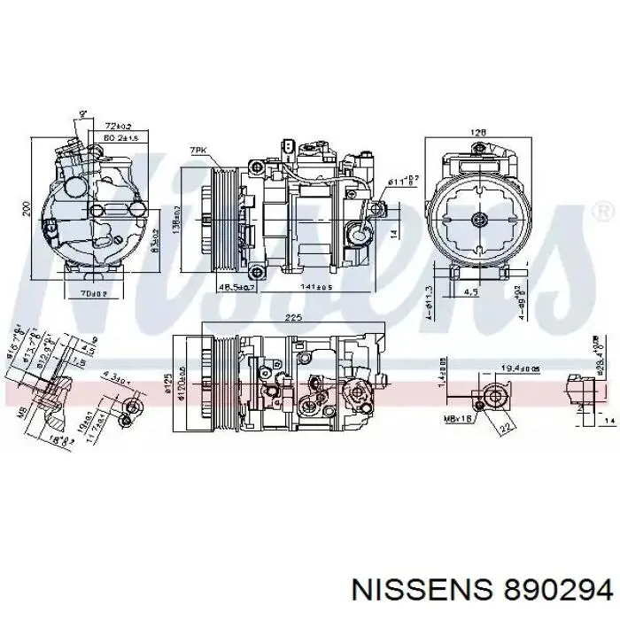 890294 Nissens компрессор кондиционера