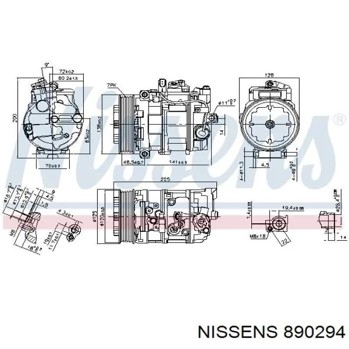 Компрессор кондиционера 95512601110 Porsche
