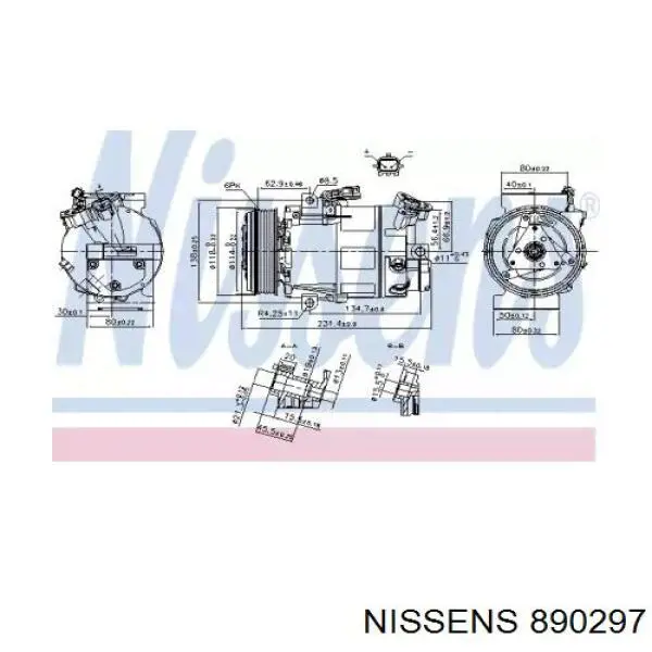 890297 Nissens compressor de aparelho de ar condicionado