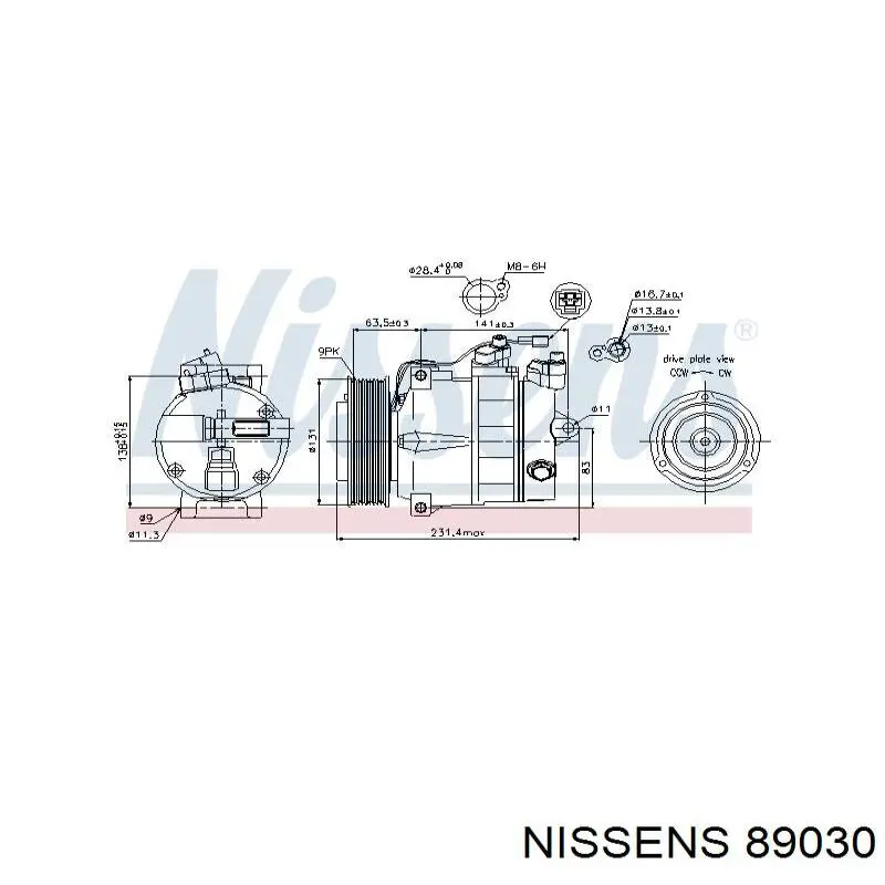 Насос кондиционера Mercedes 0002302311