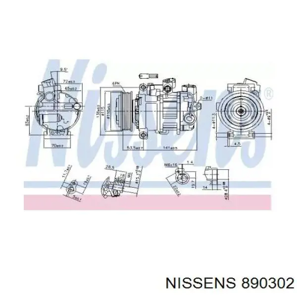 890302 Nissens compressor de aparelho de ar condicionado