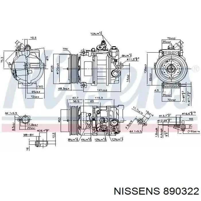 890322 Nissens компрессор кондиционера