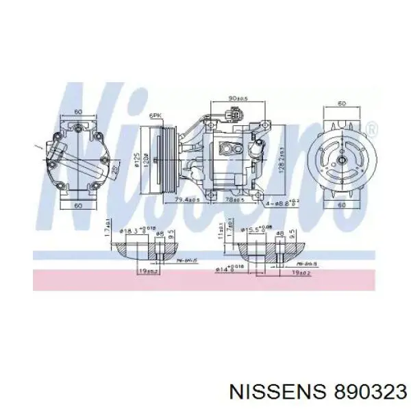 890323 Nissens compressor de aparelho de ar condicionado