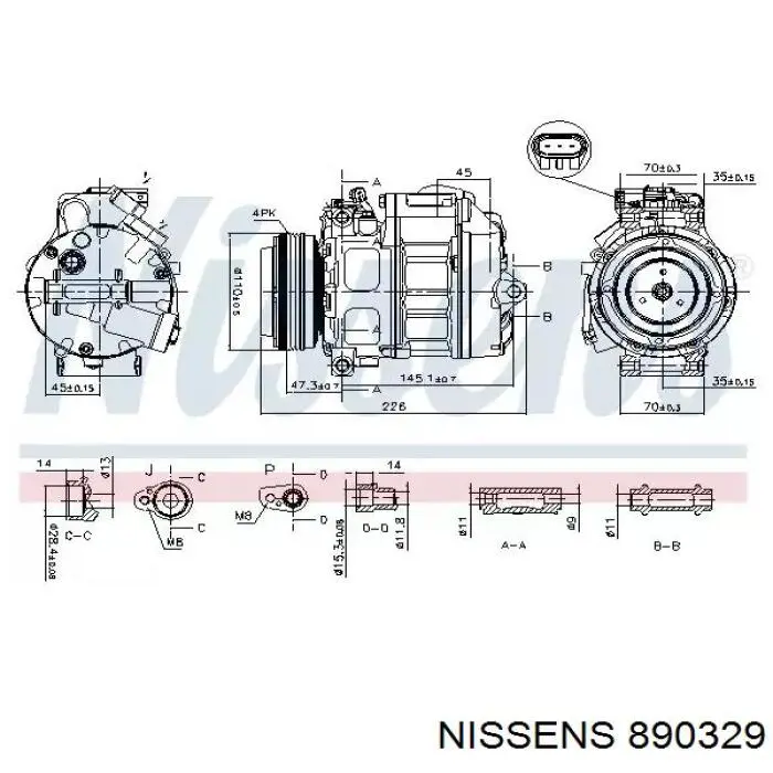 890329 Nissens компрессор кондиционера
