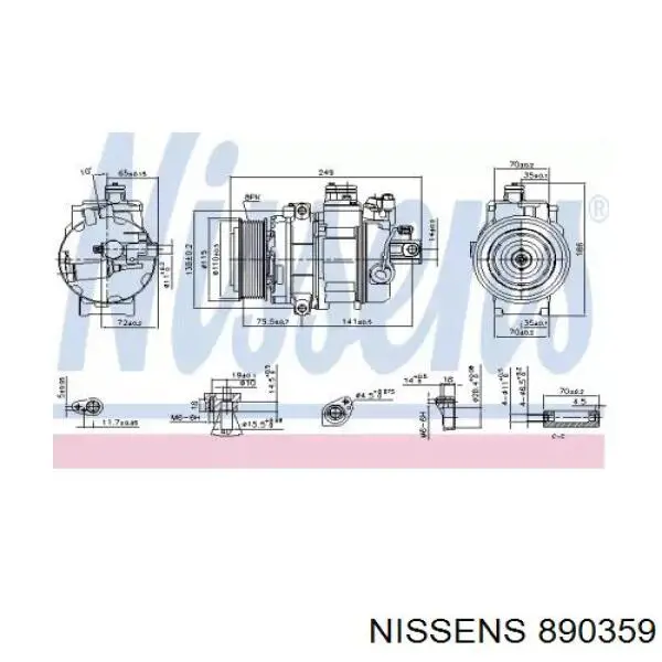890359 Nissens компрессор кондиционера