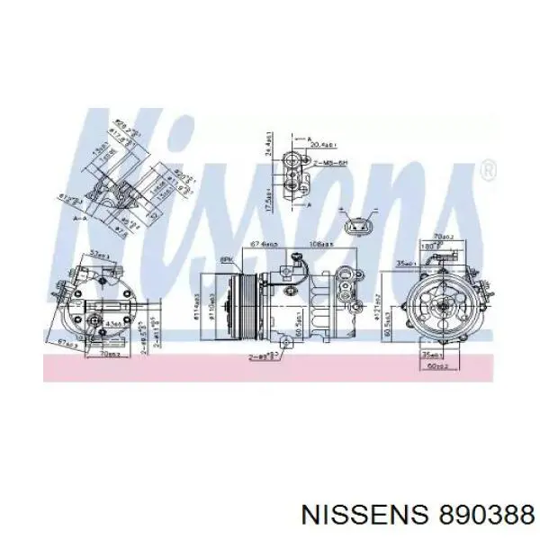 890388 Nissens компрессор кондиционера