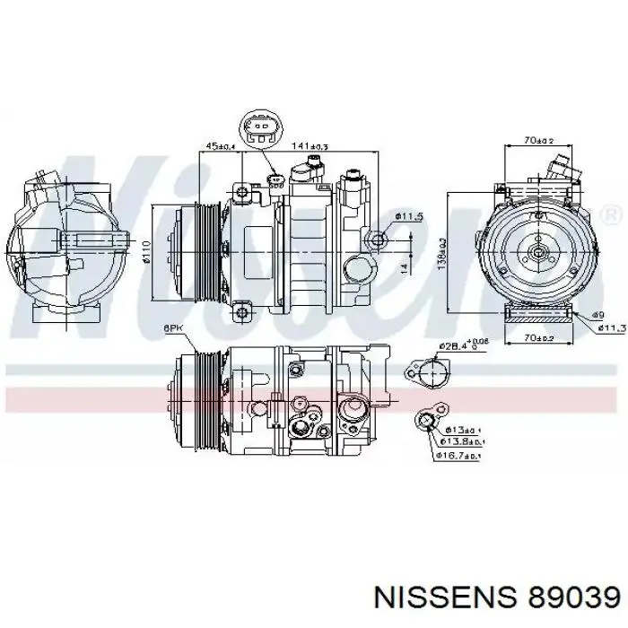 89039 Nissens компрессор кондиционера