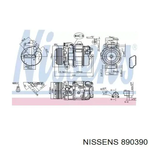 890390 Nissens компрессор кондиционера