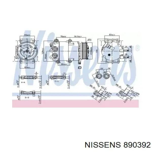 890392 Nissens компрессор кондиционера
