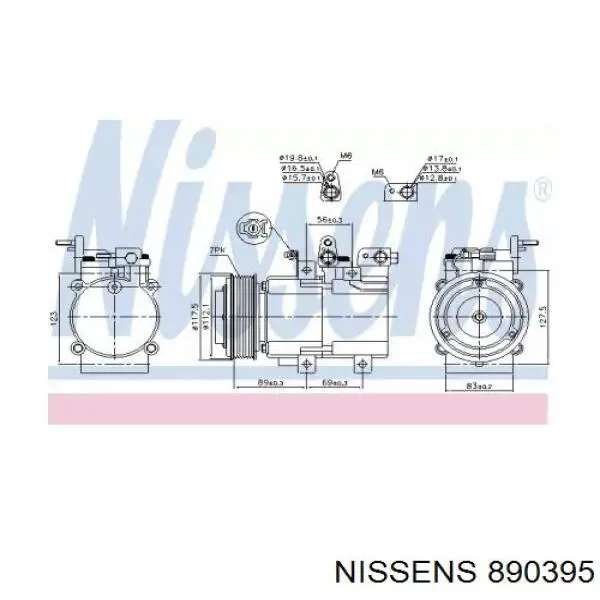 890395 Nissens compressor de aparelho de ar condicionado