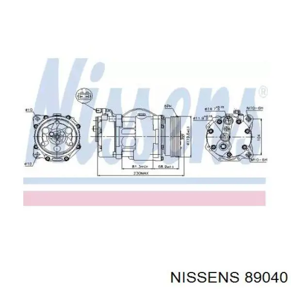 89040 Nissens компрессор кондиционера