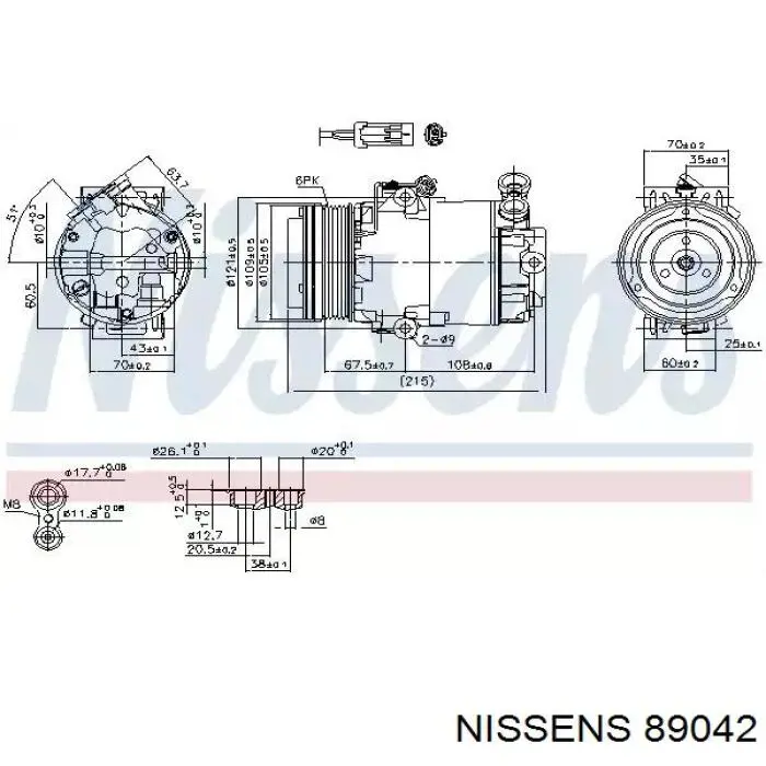 89042 Nissens компрессор кондиционера