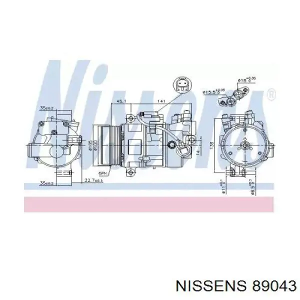 89043 Nissens компрессор кондиционера