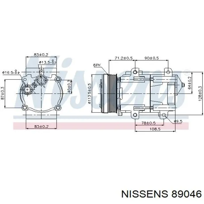 89046 Nissens компрессор кондиционера