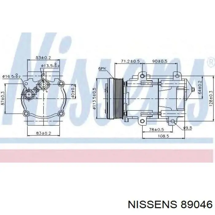 89046 Nissens Компрессор хладагента