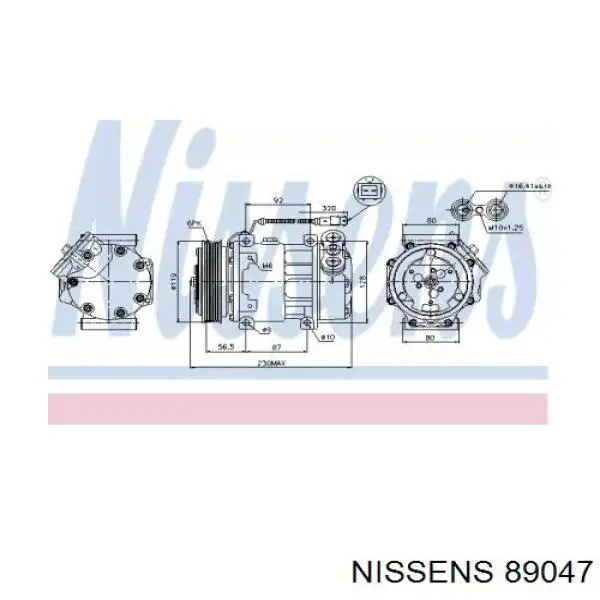 89047 Nissens компрессор кондиционера