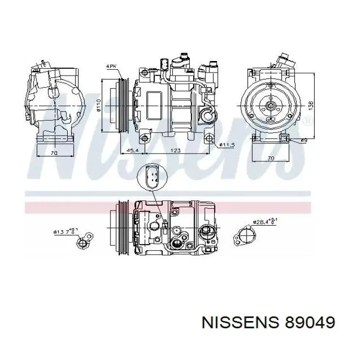 89049 Nissens компрессор кондиционера
