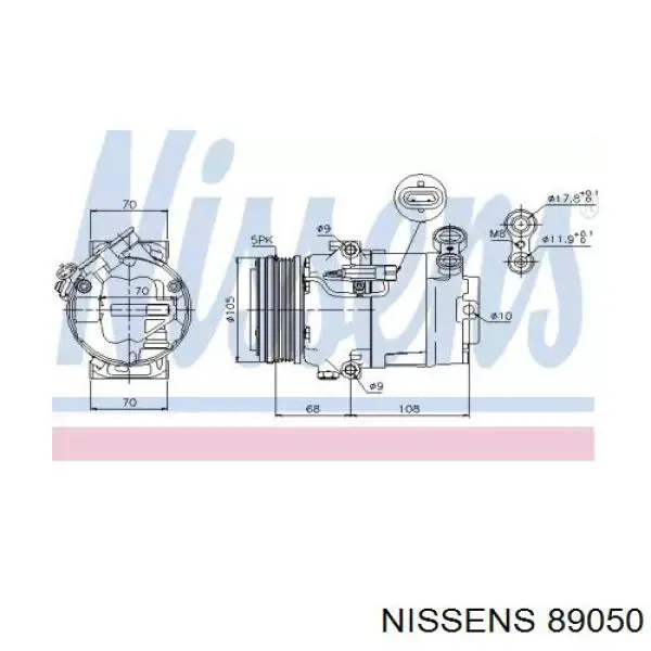 89050 Nissens компрессор кондиционера