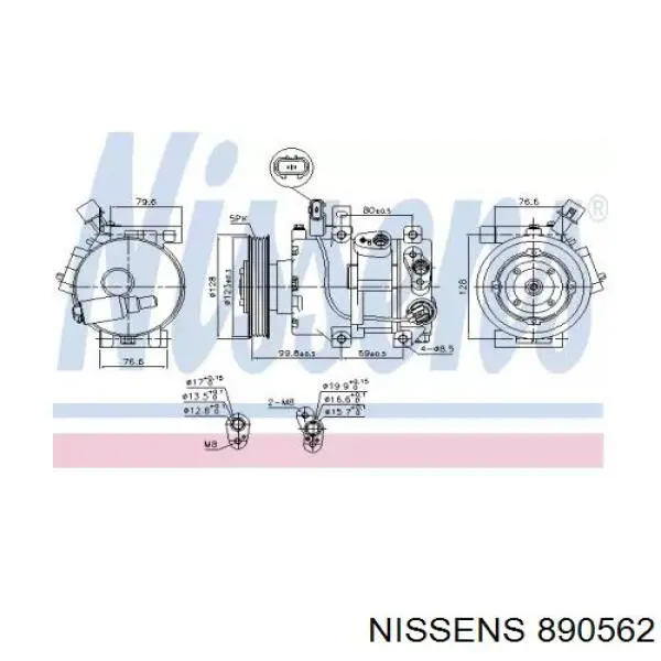 890562 Nissens compressor de aparelho de ar condicionado